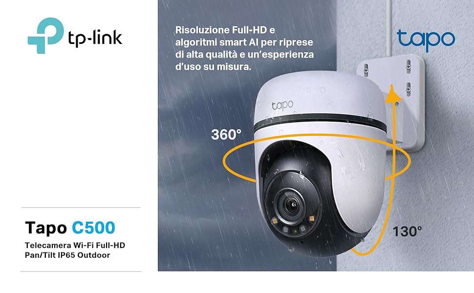 Tapo C500 Telecamera Wi-Fi Esterno FHD