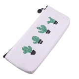 1 astuccio a forma di cactus, piccolo, fresco e semplice, carino, in tela, ideale per studenti, ufficio, scuola, 1 pz 4 cactus