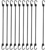 10 Pezzi Corde Elastiche con Gancio,Corda Elastica, Bande Elastiche, Fasce Elastiche, Cinghie Elastiche, Elastici con Ganci, per il Fissaggio di Bagagli, Portabagagli, Campeggi (60 CM)