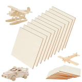 10 Pezzi Creative Compensato Pannelli Legno Betulla 3mm,Fogli di Legno di Balsa,Tavole Modello in Legno,Pannelli Compensato,per la Decorazione di Incisioni Fai da te,la Modellazione e Il Taglio Laser