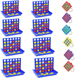 14Pcs Giochi da Tavolo Set,6Pcs Portachiavi Tic Tac Toe, 8Pcs Gioco Quattro di Fila,Gioco Educativo,Gioco da Tavolo Pieghevole da Viaggio Giocattolo Divertente per Bambini Adulti