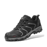 NORTIV 8 Scarpe da Escursionismo Uomo Trekking Arrampicata Sportive All’aperto Impermeabili Traspiranti Sneakers Schwarz/Dunkel/Grau 160448_Low-E Größe 47 (EUR)