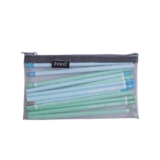 1 astuccio in rete trasparente per cancelleria, borsa coreana, ad alta capacità, per studenti, penne e matite.