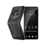 Vertu IRONFLIP – Telefono cellulare flip in pelle di vitello, smartphone Android 5G sbloccato, design pieghevole, controllo con una sola mano, fotocamera da 50 MP, 12G+512G, doppia SIM, OLED da 6,9