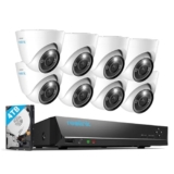 Reolink 12MP Kit Videosorveglianza PoE, NVR 16CH 4TB e 8x Telecamera Esterno Interno con Faretto, Rilevamento di Persona/Veicolo/Pet, Audio Bidirezionale, Sistema Espandibile a 16TB, RLK16-1200D8-A
