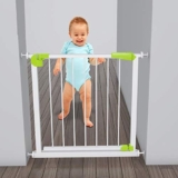 Cancello di sicurezza in metallo per scale box per animali domestici con apertura a due vie alta 76 cm adatto a balaustre 85 94 cm barriera sicura e durevole