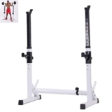 ABBNIA Attrezzatura per Panca Fitness Attrezzatura per Squat per casa e Palestra Cremagliera per bilanciere Regolabile Attrezzatura per Allenamento con i Pesi Attrezza