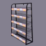 Espositore a griglia Pannello a griglia per Esposizione al Dettaglio Supporto da Pavimento Piatto, Porta gomme da Masticare in Metallo con Etichetta Nero 45 cm Ideale per scaffali di Superme