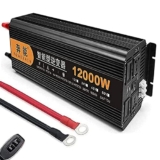 DBOATB Inverter a Onda sinusoidale Pura 3200 W, 4000 W, 5000 W, 6000 W, 8000 W, 9000 W, 12000 W, 15000 W Convertitore di Tensione CC 12 V 24 V a CA 220 V con Presa, connessione USB, Display a LED,