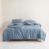 GEEKCOOK Set di Lenzuola e federe,Set Biancheria da Letto in Pura Seta Satinata Lenzuola Tessili per la casa Copripiumino Copripiumini Matrimoniale Super King Size Set di Alta qualità-Giallo_Re 4 pez