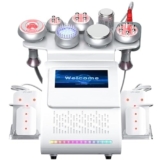 RESKIU Dispositivo di Bellezza ad ultrasuoni per cavitazione 80 K – Dispositivo di Massaggio per Il Contorno del Corpo e del Viso – Dispositivo di Massaggio RF per rassodamento della Pelle,A