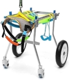 JQQJZLC Carrozzina per Cani, Imbracatura per Mobilità, Carrozzina per Cani per Zampe Posteriori, Riabilitazione per Anziani, disabili, feriti, artrite, Cani/Gatti/Animali Domestici deboli (XL)