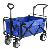 Carrello da campeggio Carrello da esterno pieghevole Utility Wagon pieghevole Pull Wagon Carrello da campeggio su ruote Heavy Duty Carrello a mano Trasporto all’aperto