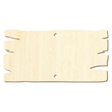 Cartello in legno effetto legno con 2 fori verticali – 5 x 2,5 cm fino a 50 x 25 cm per bricolage, confezione da 100 pezzi, altezza x larghezza: 36 x 18 cm