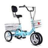 QWAXTRIW Triciclo per Bicicletta da Crociera a Tre Ruote da 12/14 Pollici per Adulti con Telaio in Acciaio ad Alto Tenore di Carbonio per attività Ricreative Shopping Picnic Esercizi in più