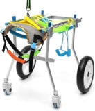 Sedia a rotelle per cani, regolabile, sedia a rotelle, per la mobilità del cane, sedia a rotelle, per gambe posteriori, riabilitazione per l’invecchiamento, sedia a rotelle per cani/gatti/animali