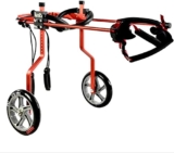 NEDOES Sedia a rotelle per Cani e Animali Domestici, Sedia a rotelle per Cani Sedia a rotelle per Cani per Gambe Posteriori Carrello Regolabile in Acciaio Inossidabile per Animali Domestici