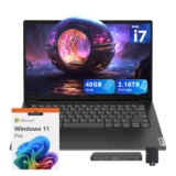 Lenovo V14 Computer portatile aziendale FHD da 14″, Intel i7-13620H, RAM DDR4 da 40 GB, memoria di archiviazione 2,16 TB (SSD da 2 TB + set docking station da 160 GB), grafica Intel UHD, Wi-Fi 6