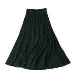 FULBHPRINT 100% Cashmere Gonna Donna Autunno Inverno Mid-Length Gonna In Cashmere A Vita Alta Spessore A-Line Maglia Gonna A Mezza Lunghezza, Forest Green, Taglia unica