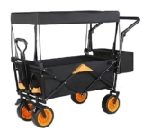 MHYSADGA Carrello per festival, carrello da campeggio, carrello da giardino, carrello per attrezzi, carrello pieghevole, portatile, robusto, con baldacchino rimovibile per lo shopping, la spiaggia, il