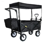 CHEMYO Carrello da Campeggio per Festival, Carrello da Giardino, Carrello da Giardino Pieghevole con tettuccio, Carrello per carichi Pesanti, Carrello per la Spesa Portatile per Campeggio all’apert