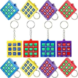 18 Pieces Tic Tac Toe Keychain Durable Plastic Keyholders for Mini Backpack Clip Keyring for Birthday Party Supplies,bomboniere alla moda