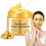24K Gold Peel Off Maschera Viso, Idratante e Esfoliante e Illuminante Maschere Per il Viso, Maschera Viso Purificante Per la Rimozione dei Punti Neri, Per La Cura Della Pelle, 120ML
