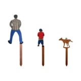 3 mini inserti in legno con scritta in lingua inglese “Dad”, “figlio e cane”, con scritta divertente e scritta in lingua inglese “Dad”, con scritta in lingua inglese “Dad”, “figlio e figlio”