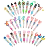 30 Pezzi Animale Colorate Penne Bambini,4 Colori Mini Penne Multicolori Penna Creativa, Penne Carine Con Adorabili Animali Kawaii,Multicolore Bambini Gadget Compleanno Bambini Penne Colorate