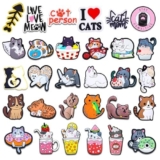 30PCS Kawaii Gatti Ciondoli per Scarpe, Animali Domestici Scarpa Charms, Graziosi Accessori Decorativi per Sandali Intasare Bracciale, PVC CLOG Ciondoli,Regali di Compleanno per Ragazze Ragazzi Donne
