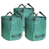 3x 500L Sacchi da Giardinaggio Professionali,Sacchi per rifiuti da giardino,Robusto Antistrappo,e riutilizzabili Borsa da Giardino,idrorepellente Borsa da Giardino con Manici (80x100cm)