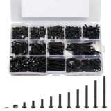 750 Pezzi M3 Viti e Bulloni e Dadi a Testa Esagonale,Acciaio al Carbonio a Testa Esagonale Kit Viti Assortimento Bulloni con Custodia di Stoccaggio,per Casa,l’ufficio Prodotti Elettronici Industriali