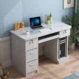 AADDFDD Scrivania direzionale con 2 cassetti, mobiletto Porta Computer, cassetto Portadocumenti Portatile, Vassoio Porta Tastiera per Ufficio Domestico (120x60x75 cm (47x24x30 Pollici), Ce