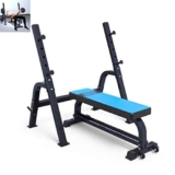 ABBNIA Attrezzatura per l’allenamento con i Pesi. Attrezzatura da Palestra con bilanciere su Panca tozza. Attrezzi per Esercizi con Panca con bilanciere