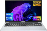 ACEMAGIC PC Portatile 16GB DDR4 RAM 512GB SSD,ln-tel N97,Fino a 3.6Gh,Notebook,15.6″ Full HD Portatile,Apertura e chiusura 180°,involucro metallico,WiFi,BT5.0,Type_C, USB3.2,HDMI Argento