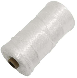 AERZETIX – C65327 – Corda/spago di imballaggio manuale 450 m Ø2.5mm – in polipropilene – lavori di costruzione casa giardinaggio muratura mattone blocchi cemento cordone rotolo – colore bianco