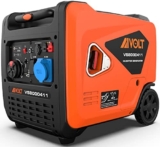 AIVOLT Inverter Generatori 6000 Watt Generatore di Emergenza Generatore Silenzioso della Benzina Mano e Generatore di Avvio Elettrico per Campeggio, Esterno, Industria, Casa Schwarz-orange3