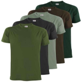 ALPIDEX T-Shirt Magliette da Uomo Confezione da 5 con Girocollo – Taglie S M L XL XXL 3XL 4XL 5XL, Taglia:4XL, Colore:Forest
