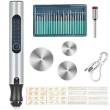 AMOMYDOG Incisione Penna, Elettrica Incisioni Penna Portatile, Strumenti per Incisione Senza Fili USB Ricaricabile per Fai da te Gioielli in Metallo Vetro Legno Pietra Plastica Incidere (Argento)