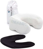 ANDAR Cuscino da viaggio per il collo in memory foam | Cuscino cervicale ortopedico | Imbottitura termoregolante | Cuscino riposa collo per relax in aereo, treno o in auto | 30x26x13/10 cm