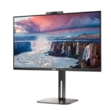 AOC 24V5CW – Monitor da 24 Pollici FHD, Webcam, Speaker, Height-Adjustable (1920 x 1080, 75 Hz, HDMI, DisplayPort, USB-C, USB Hub) Nero