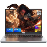 AOC PC Portatile, 12ª N97 CPU(Up to 3,6GHz), Gaming Notebook 16GB DDR4 RAM 512GB SSD Laptop, 15.6 Pollice FHD Schermo, 5G WiFi/BT5.1, USB3.2, HDMI Notebook, Tipo-C,Espandi a 2TB PC Portatili