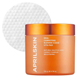 APRILSKIN Carrotene Blemish Clear Vita Pads | Pelle grassa, sensibile e acneprone | Vegan, crueltyfree, esfoliante, combatte acne e porostringendo | 60 cuscinetti | Senza solfati e fragranza