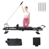 A,Pilates Reformer Riformatore Pieghevole per Pilates Attrezzatura per Pilates Pieghevole Allungata Doppia Resistenza, 5 Molle in Acciaio Legato