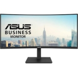 ASUS Business VA34VCPSR Monitor Curvo 34″, Wide QHD (3440×1440), HDMI, DisplayPort, Hub USB, Porta LAN RJ45, Design Ergonomico, Flicker Free, Bassa Luce Blu, Nero