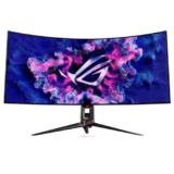 ASUS ROG Swift OLED PG39WCDM Monitor Gaming OLED Curvo da 39” pollici (3440×1440), 240 Hz e Tempo di Risposta 0,03 ms, G-SYNC, ROG Smart KVM, 90 W Type DisplayWidget Center, Nero