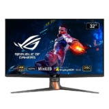ASUS ROG Swift PG32UQXR Monitor Gaming 32” pollici 4K UHD (3840 x 2160), 160Hz, 1 ms, Fast IPS, DisplayHDR 1000, 96% DCI-P3, mini LED, Quantum Dot, FreeSync Premium Pro, HDMI, DisplayPort 2.1, Nero