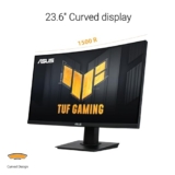 ASUS TUF Gaming Monitor curvo da 24″ (23,6″ visualizzabile) (VG24VQER) – FHD, 180Hz, 1ms, DCI-P3 90%, Extreme Low Motion Blur Sync, FreeSync, Shadow Boost, Eye Care, DisplayWidget Center, garanzia di