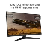ASUS TUF Gaming VG32UQA1A Monitor Gaming 32” pollici (31,5) 4K (3840 x 2160), Overclock a 160Hz, ELMB Sync, FreeSync Premium, 1ms (MPRT), Overdrive variabile, 120% sRGB, DisplayHDR 400, Nero