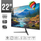 ATLANTIS Monitor 22 pollici, schermo 22″ VA 75Hz, Full HD 1920×1080, VGA HDMI, FreeSync, inclinabile, risposta 5ms, Contrasto 3000:1, Angolo 178/178, Cavo HDMI 1,5m